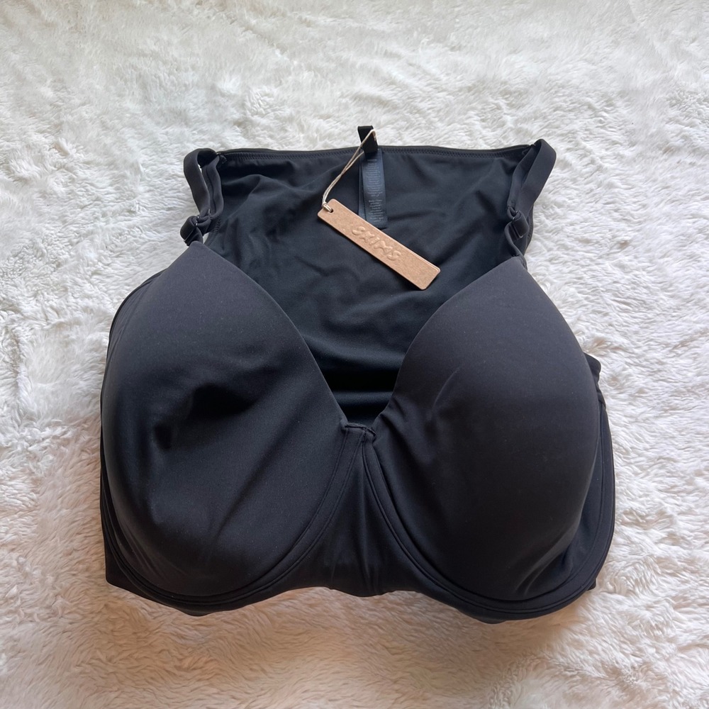 Skims Fits Everybody Full Coverage Back Smoother Bra Onyx Black Size 34DDDD NWT